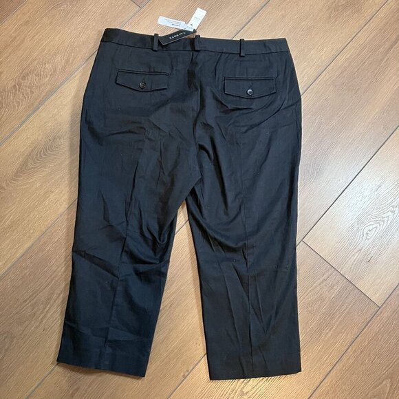 Talbots NWT Black Signature Mid-Rise Straight Leg Cropped Pants Size 14 - Picture 7 of 7